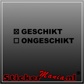 Geschikt sticker