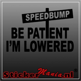 Speedbump, be patient i'm lowered sticker