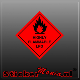 Highly flammable LPG full colour sticker