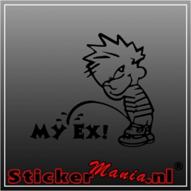 Calvin my ex sticker