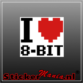 I love 8bit Full Colour sticker