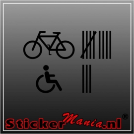 Fietsers VS rolstoel sticker