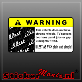 Warning Illist Full Colour sticker