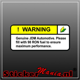 Warning JDM Full Colour sticker