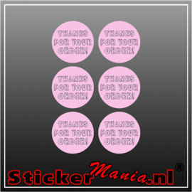 Thanks for your order Stickerset (6 Stuks) roze