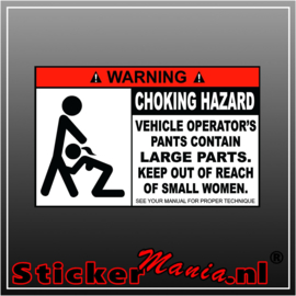 Warning Choking Hazard Full Colour sticker