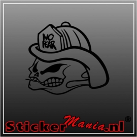 No fear fireman skull sticker