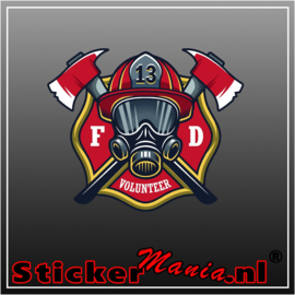 Firefighter volunteer Full Colour sticker