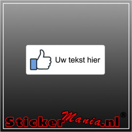 Facebook like met eigen tekst