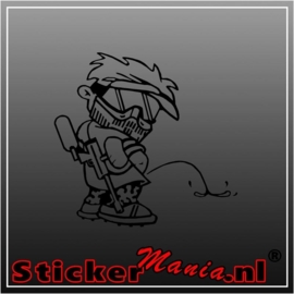 Calvin soldier sticker