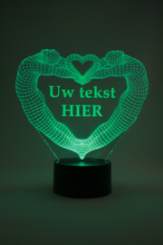 Man & Man hart met eigen tekst led lamp