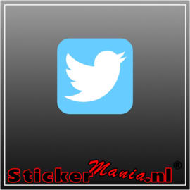 Twitter logo full colour sticker