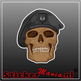 Soldier skull full colour sticker