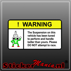 Warning Suspension Full Colour sticker