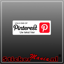 Volg ons op Pinterest met eigen tekst