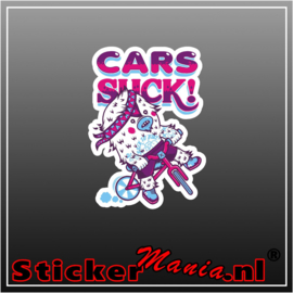 Cars Suck Full Colour sticker