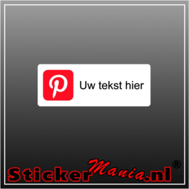 Pinterest logo met eigen tekst