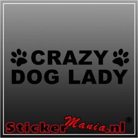 Crazy dog lady sticker