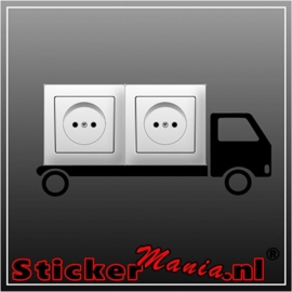 Vrachtwagen stopcontact sticker