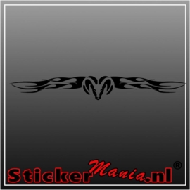 Dodge ram flames 2 raamstreamer sticker
