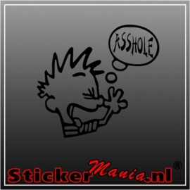 Calvin asshole sticker