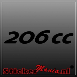 Peugeot 206cc sticker