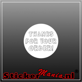 Thanks for your order Sticker wit