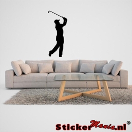 Muursticker golfer