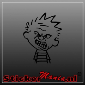 Calvin angry sticker
