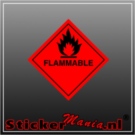 Flammable full colour sticker