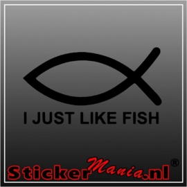 I just like fish sticker