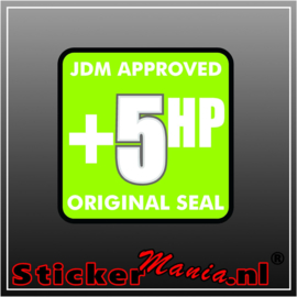 JDM Approved +5HP Full Colour sticker