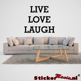 Live, Love, Laugh muursticker