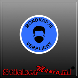 Mondkapje verplicht sticker