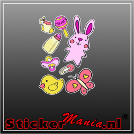 Baby sticker set meisje