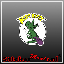 Here Kitty Full Colour sticker