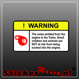 Warning Turbo Full Colour sticker