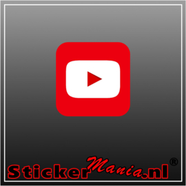 YouTube logo full colour sticker