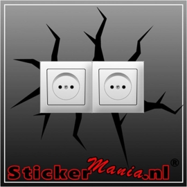 Scheur stopcontact sticker