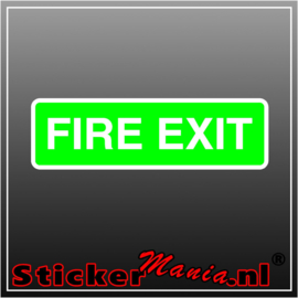 Fire exit groen full colour sticker