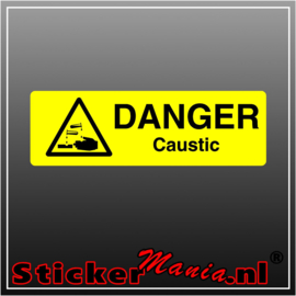 Danger caustic full colour sticker