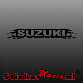 Suzuki flames 1 raamstreamer sticker