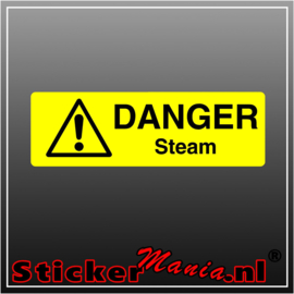 Danger steam full colour sticker