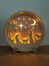 Houten kerstlamp