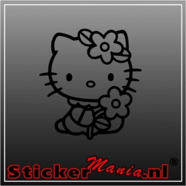 Hello kitty flower sticker