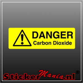 Danger carbon dioxide full colour sticker