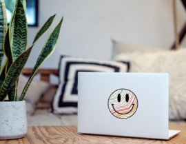 Smiley laptop sticker