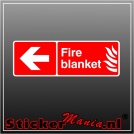 Fire blanket links full colour sticker