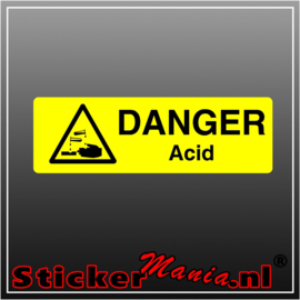 Danger acid full colour sticker