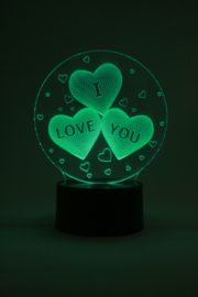 I love you  led lamp type 1